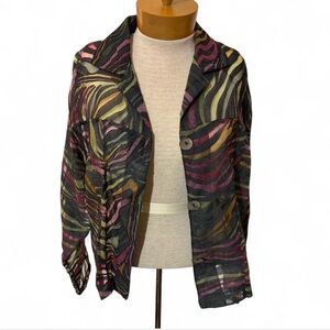 Grace Black and Pink Iridescent Blazer